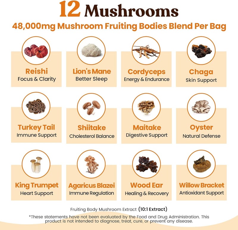 Venture Pal Focus Coffee with 12 Adaptogenic Mushrooms - 40 Servings - Image 4